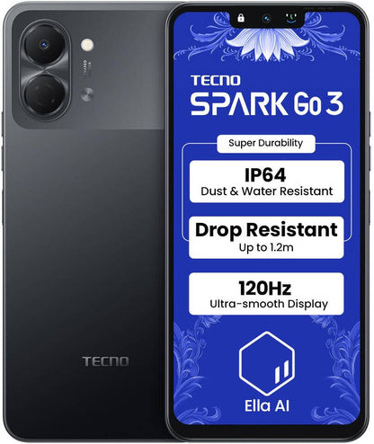 TECNO SPARK GO3 4GB RAM-128GB STORAGE-4G-TDRA